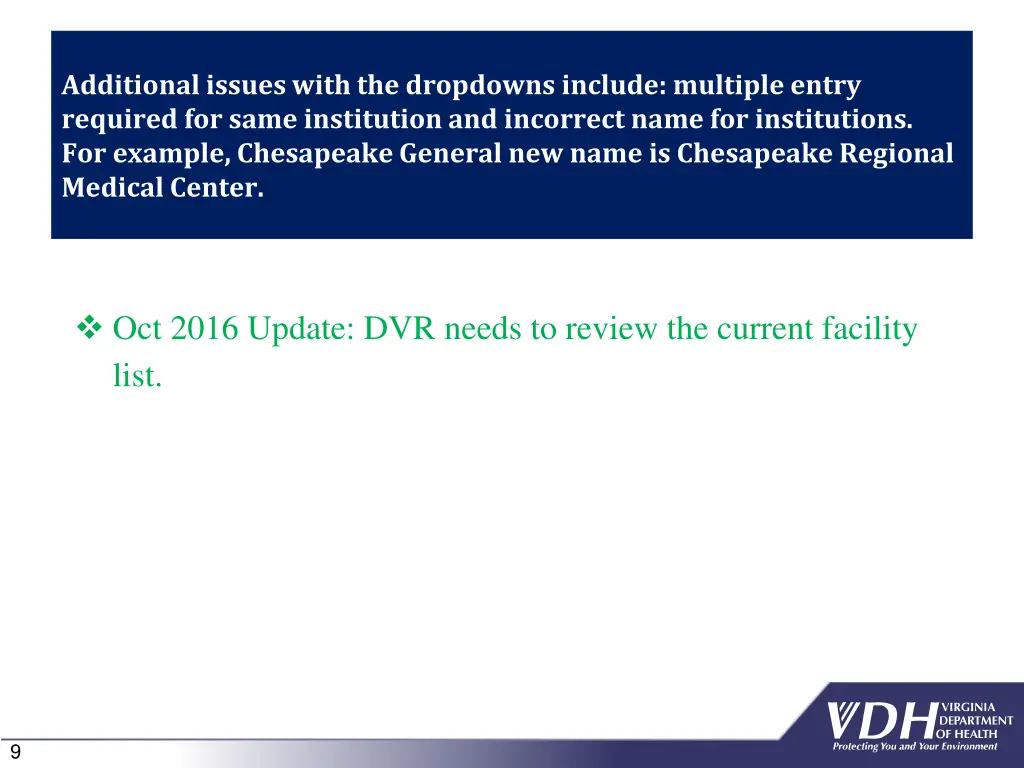 additional issues with the dropdowns include