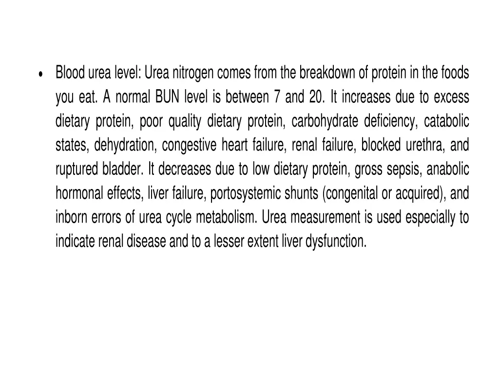 blood urea level urea nitrogen comes from