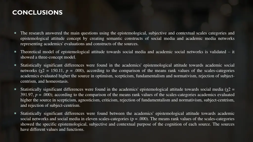 conclusions