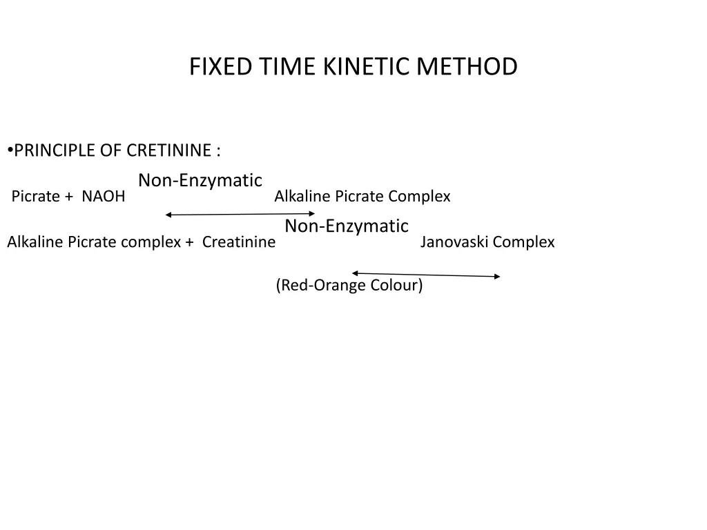 fixed time kinetic method