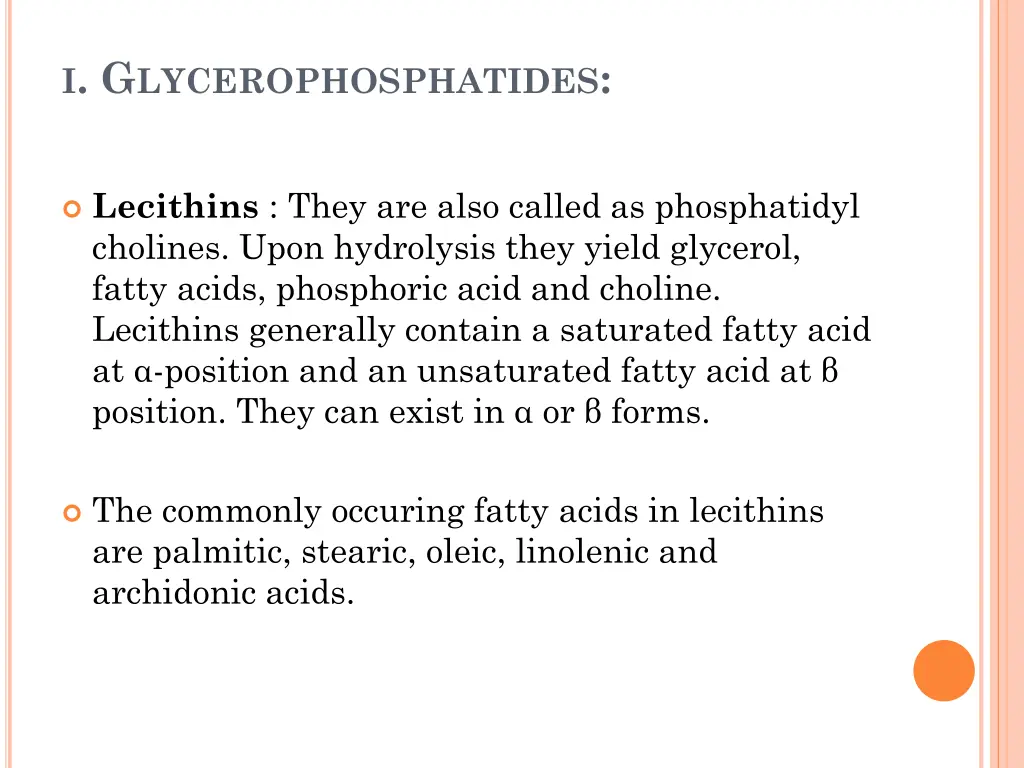 i g lycerophosphatides