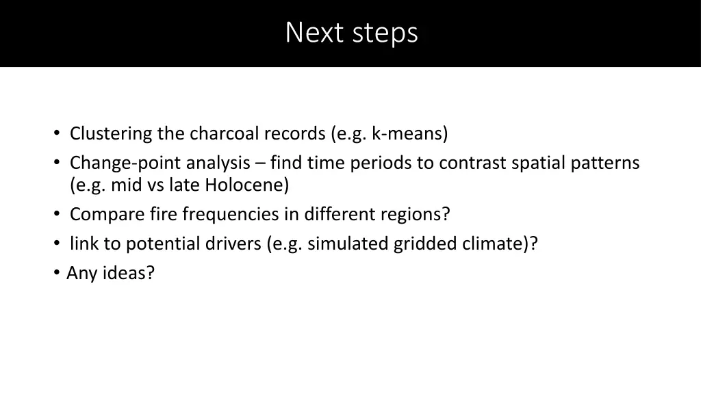 next steps