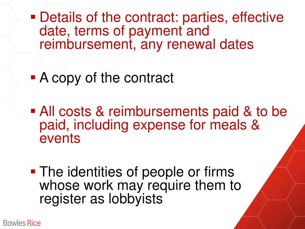 details of the contract parties effective date