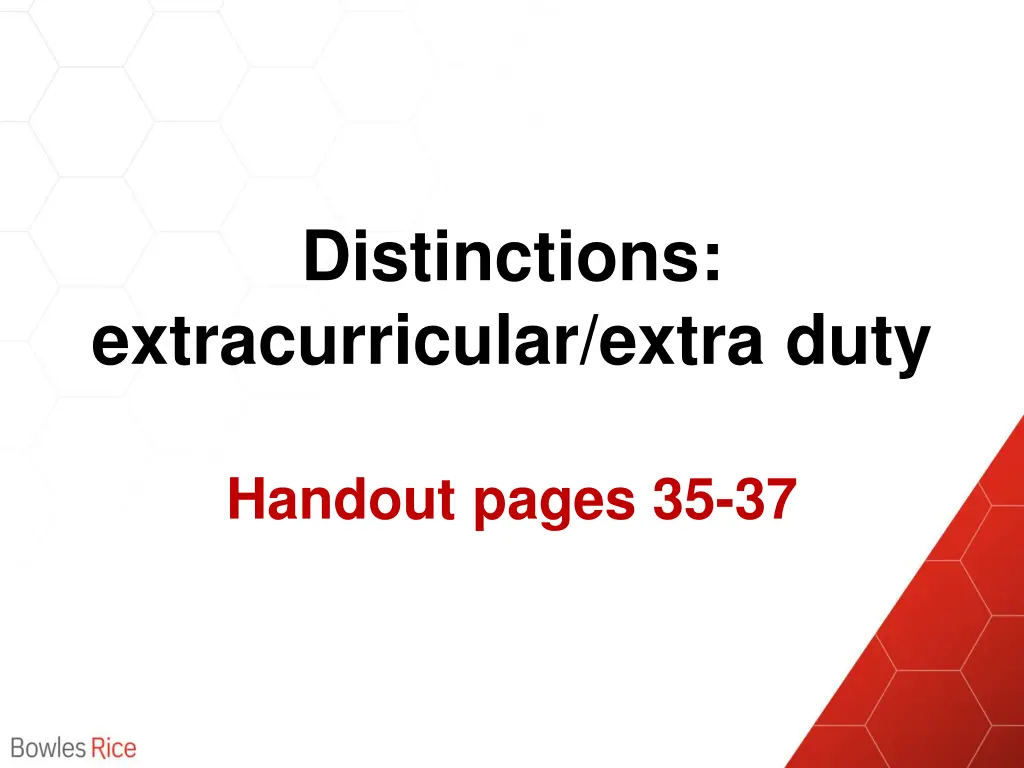 distinctions extracurricular extra duty
