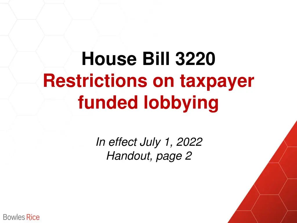 house bill 3220 restrictions on taxpayer funded