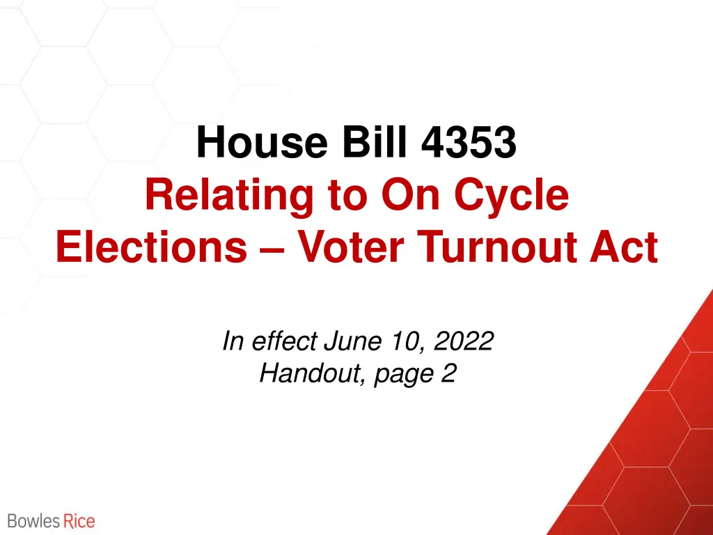 house bill 4353 relating to on cycle elections