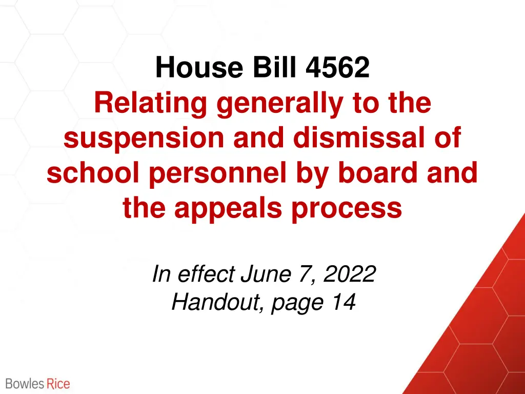 house bill 4562 relating generally