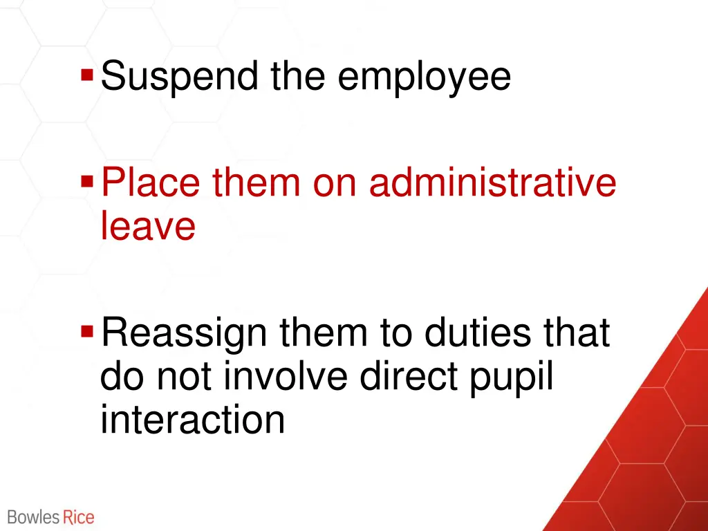 suspend the employee