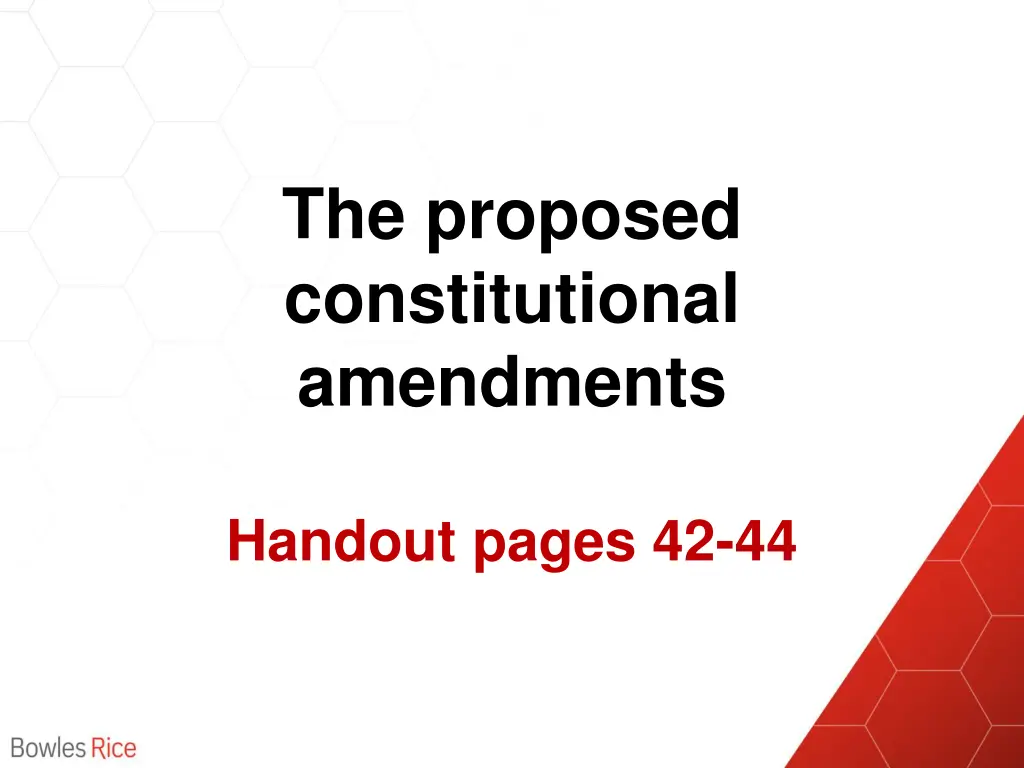 the proposed constitutional amendments