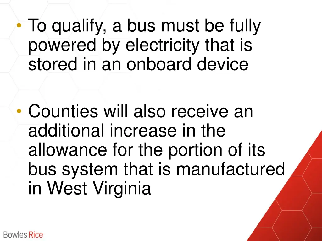 to qualify a bus must be fully powered