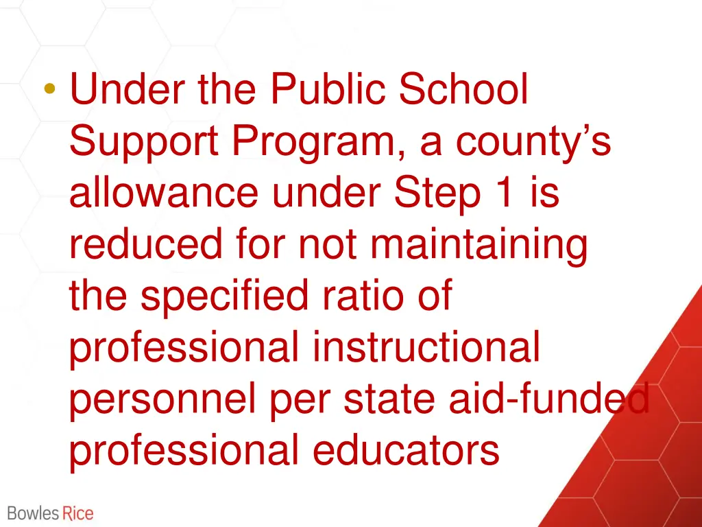 under the public school support program a county