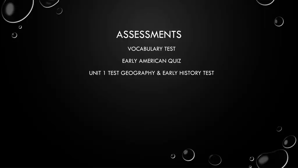 assessments