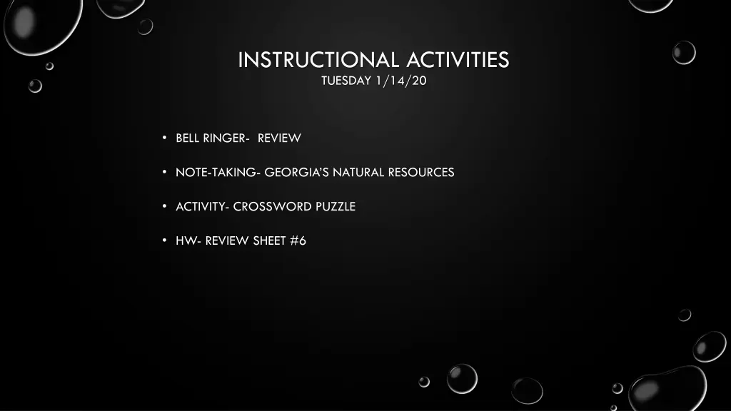 instructional activities tuesday 1 14 20