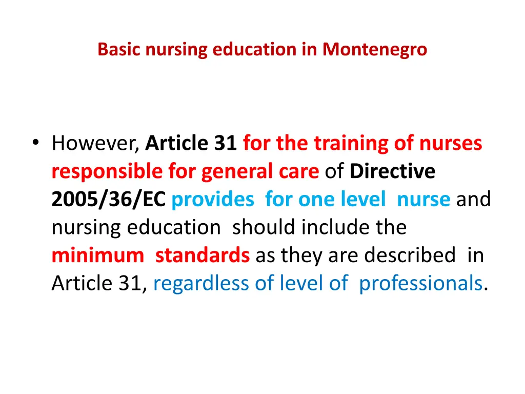 basic nursing education in montenegro 2