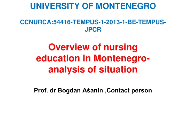 university of montenegro