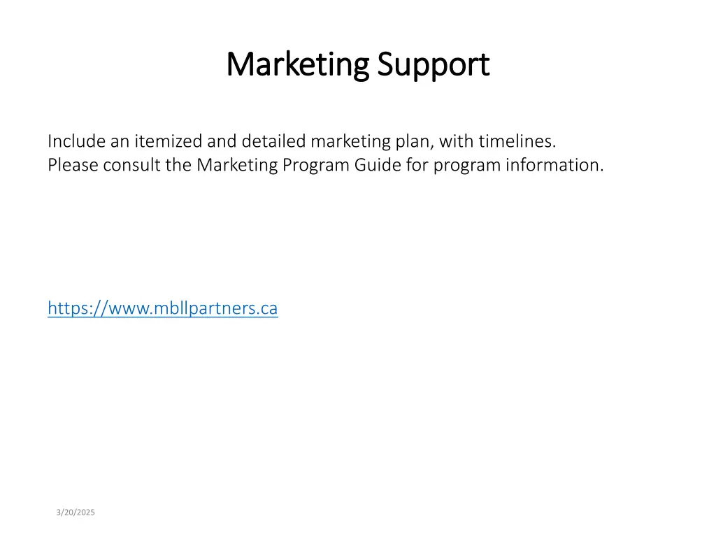 marketing support marketing support