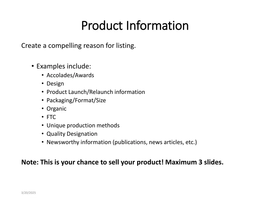product product information information