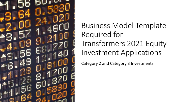 business model template required for transformers