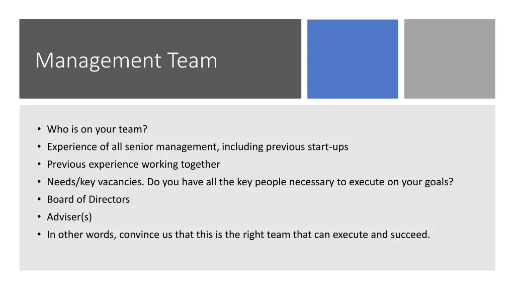 management team