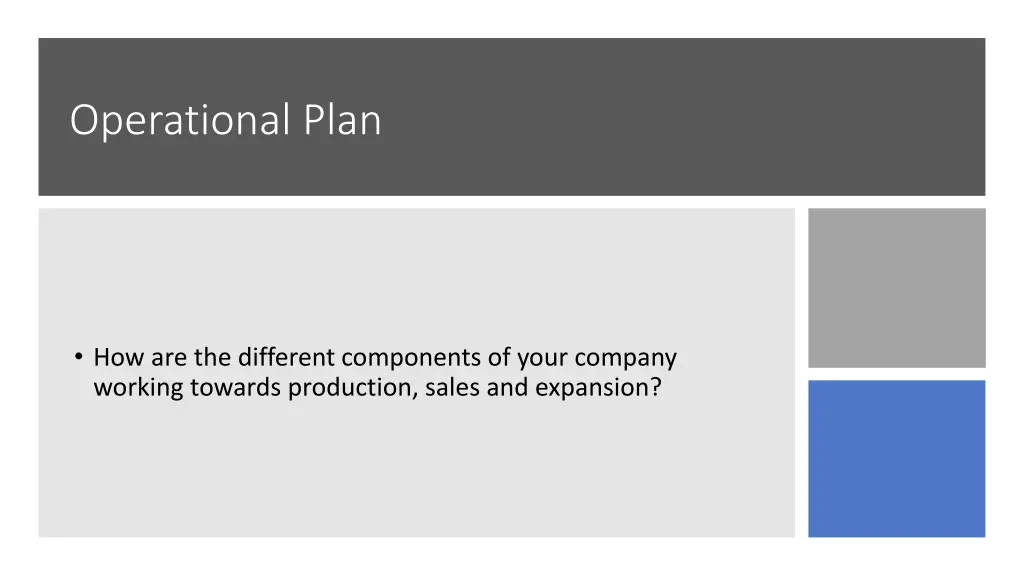 operational plan
