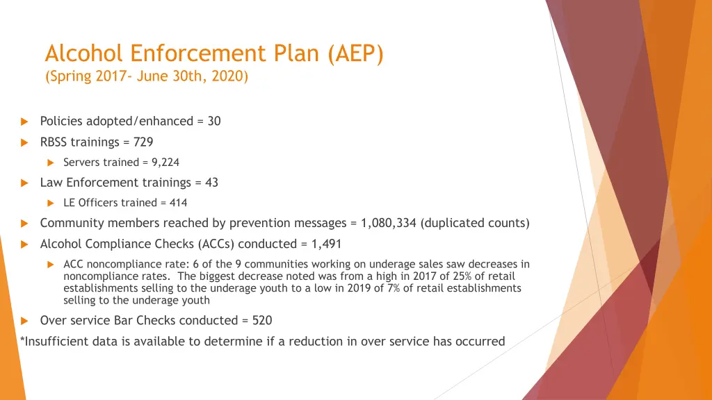 alcohol enforcement plan aep spring 2017 june