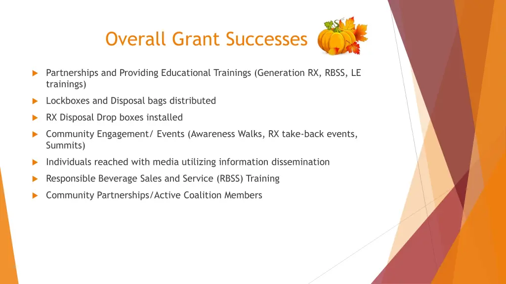 overall grant successes
