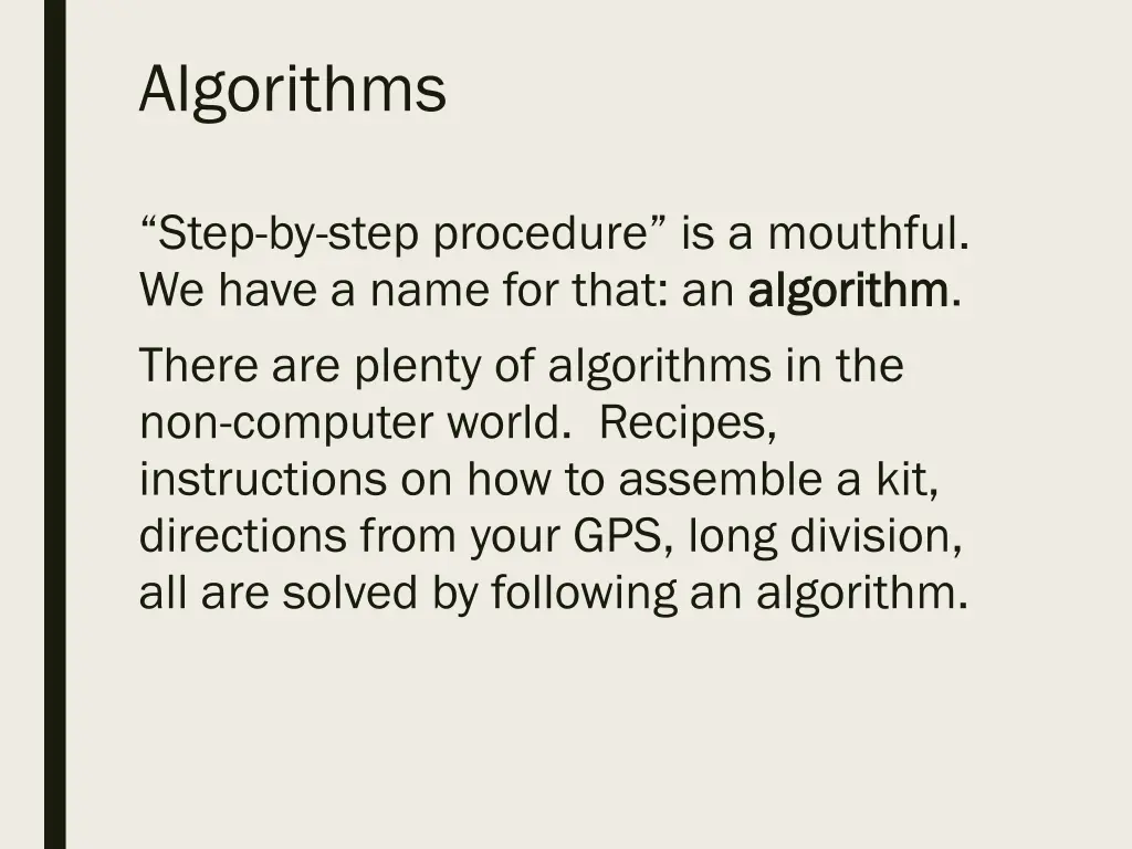 algorithms