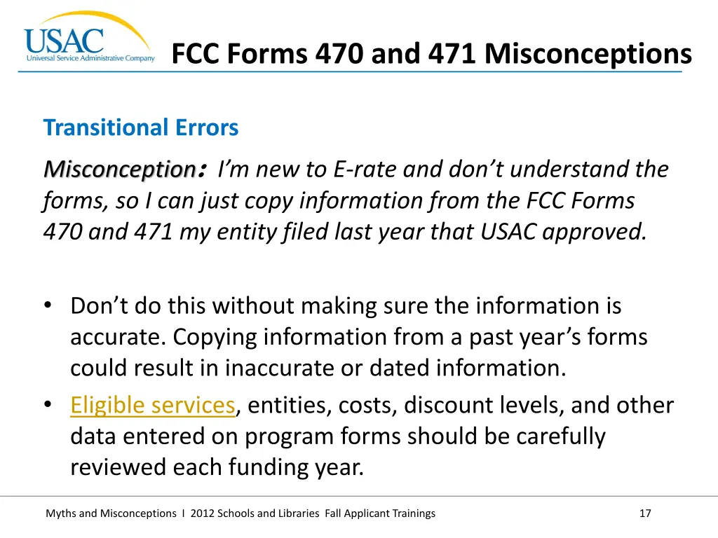 fcc forms 470 and 471 misconceptions 4