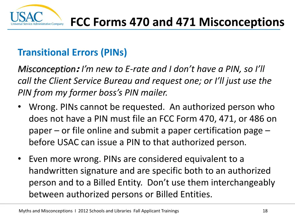 fcc forms 470 and 471 misconceptions 5