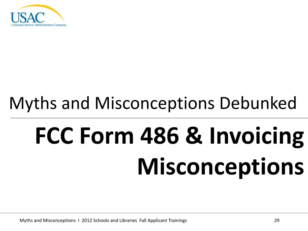 myths and misconceptions debunked fcc form
