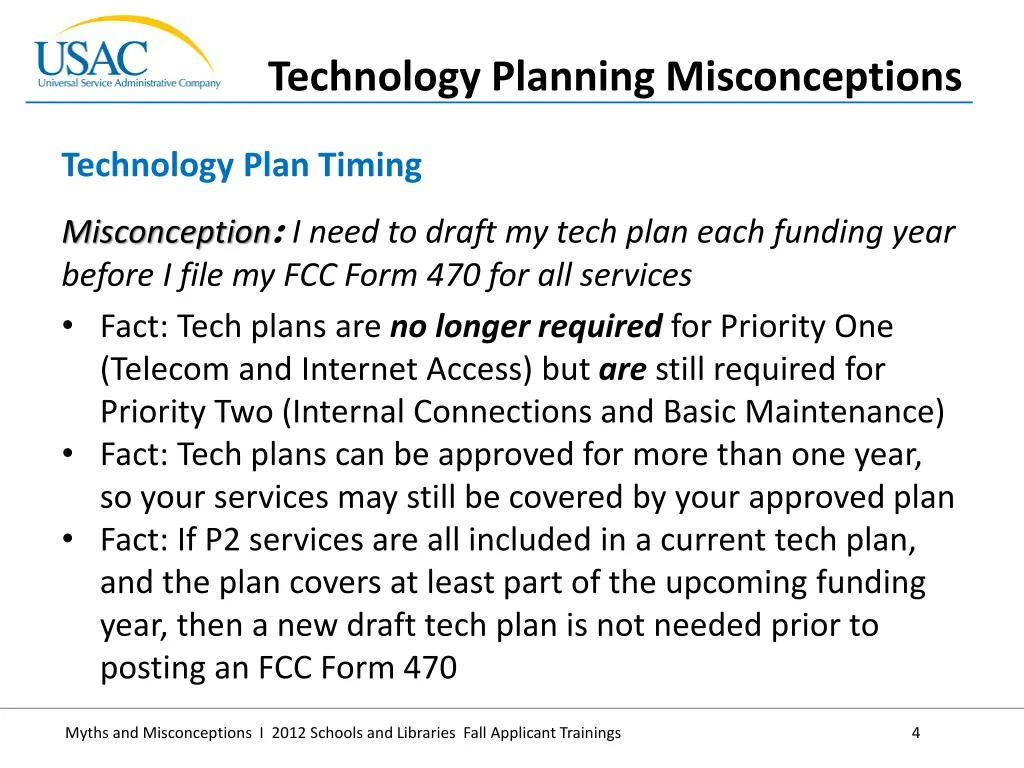 technology planning misconceptions