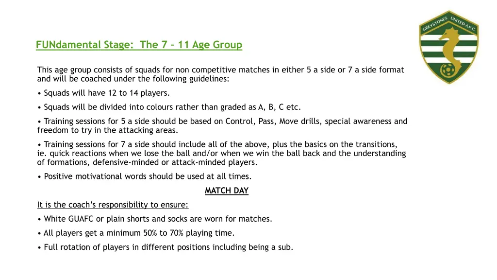 fundamental stage the 7 11 age group