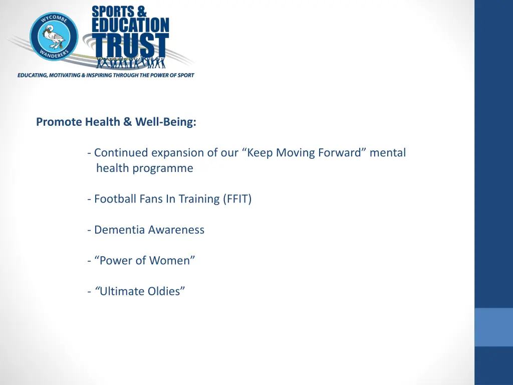 promote health well being