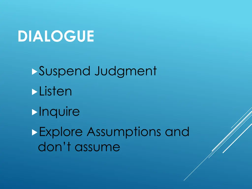 dialogue