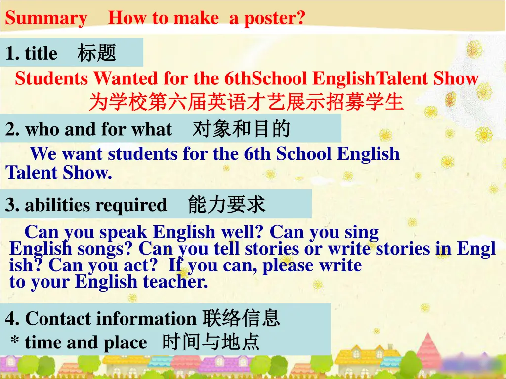 summary how to make a poster