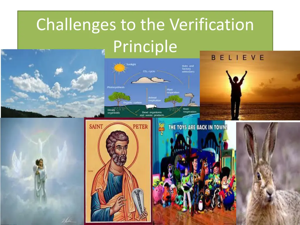 challenges to the verification principle