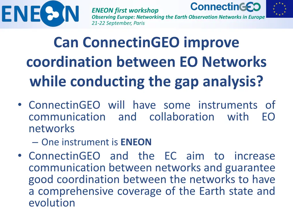 eneon first workshop observing europe networking 3
