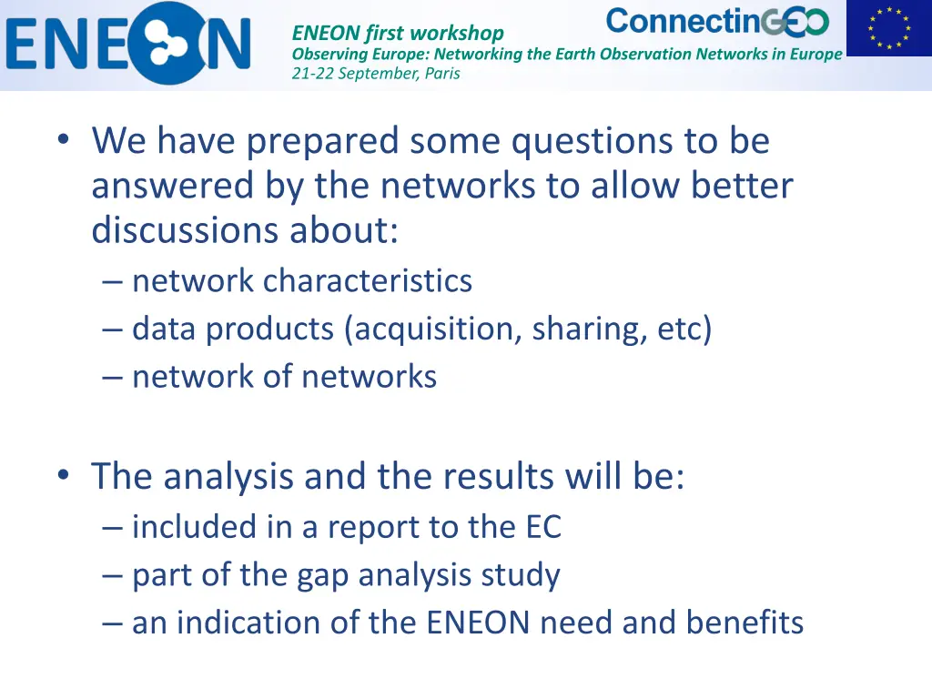 eneon first workshop observing europe networking 6