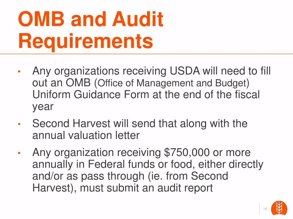 omb and audit requirements