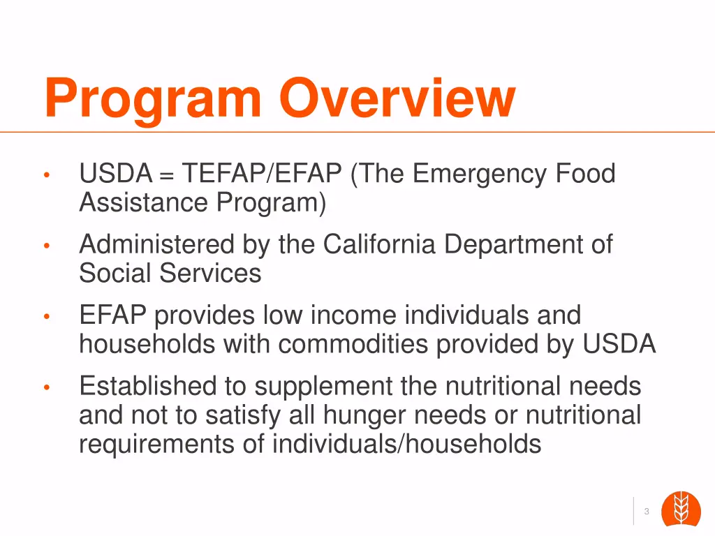 program overview