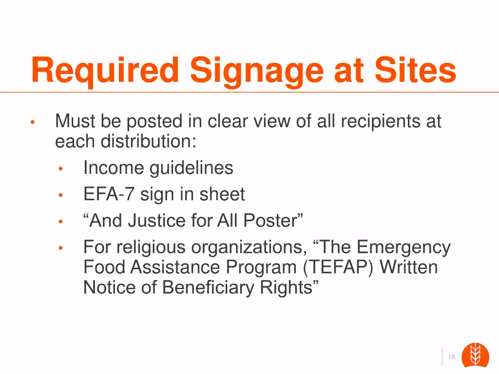 required signage at sites