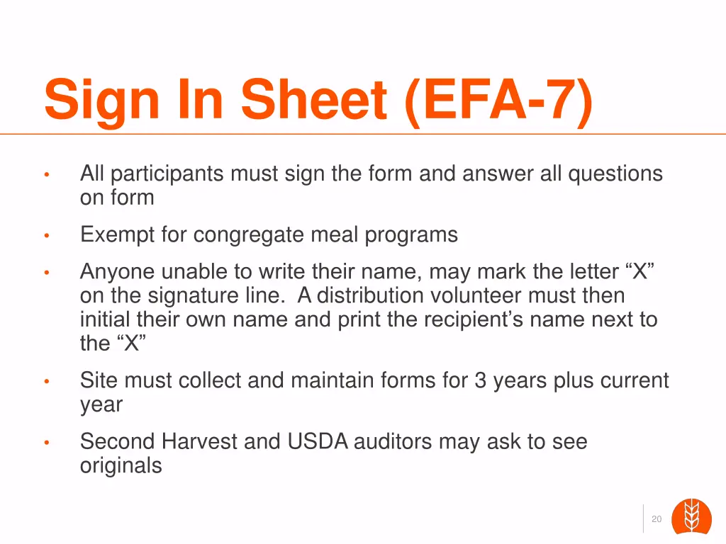 sign in sheet efa 7