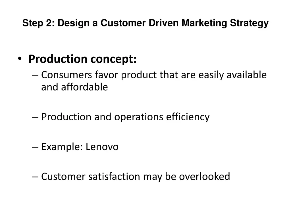 step 2 design a customer driven marketing strategy 2