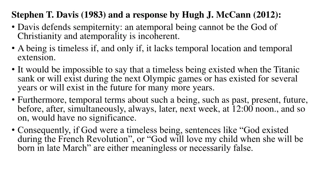 stephen t davis 1983 and a response by hugh