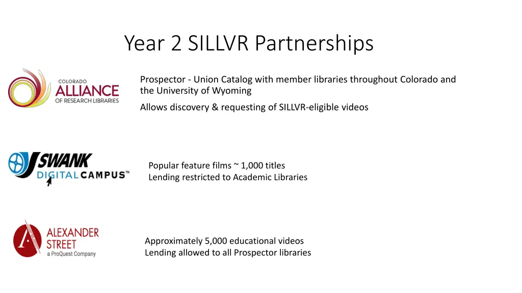 year 2 sillvr partnerships