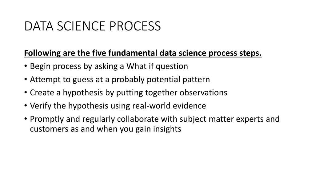 data science process