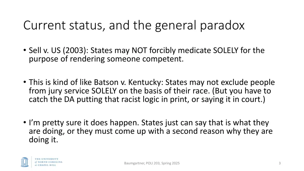 current status and the general paradox