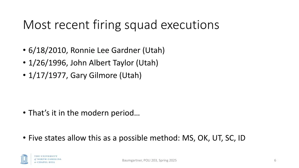 most recent firing squad executions