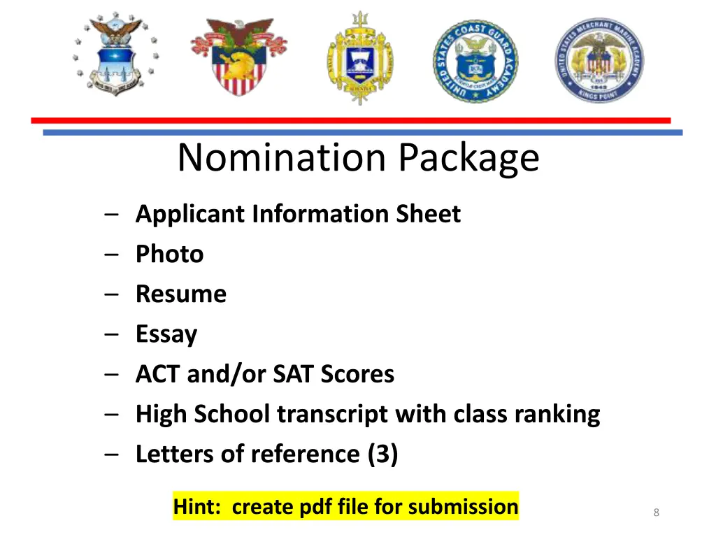 nomination package