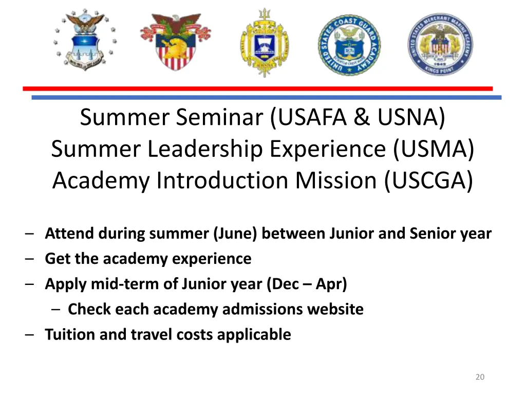 summer seminar usafa usna summer leadership